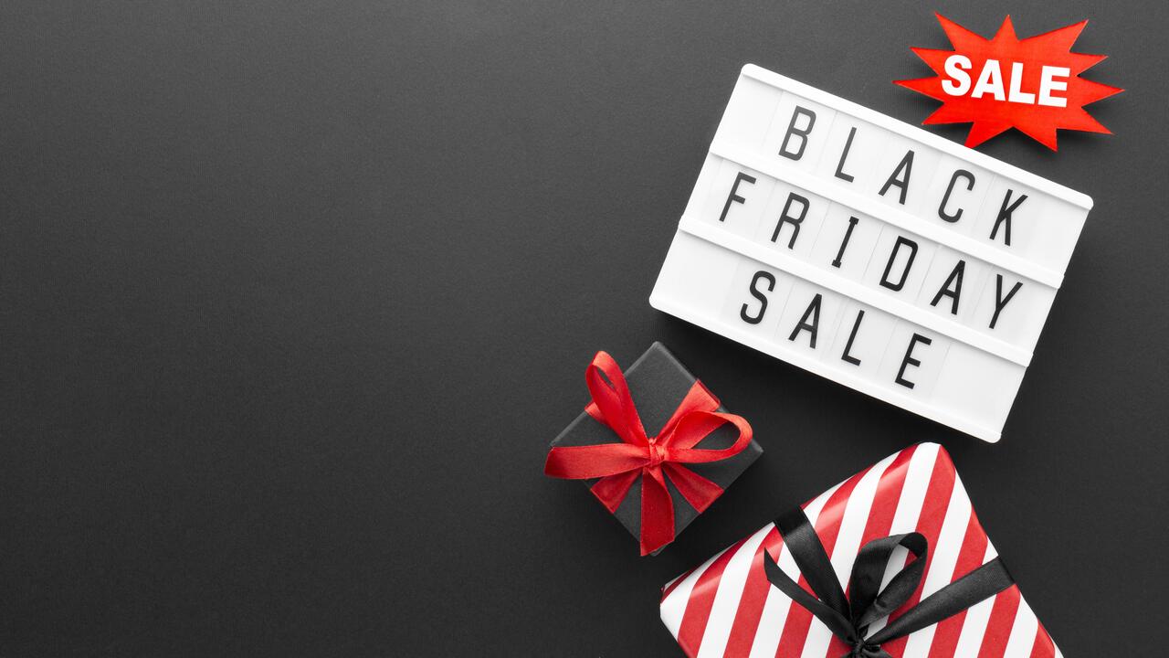 czarna grafika black friday